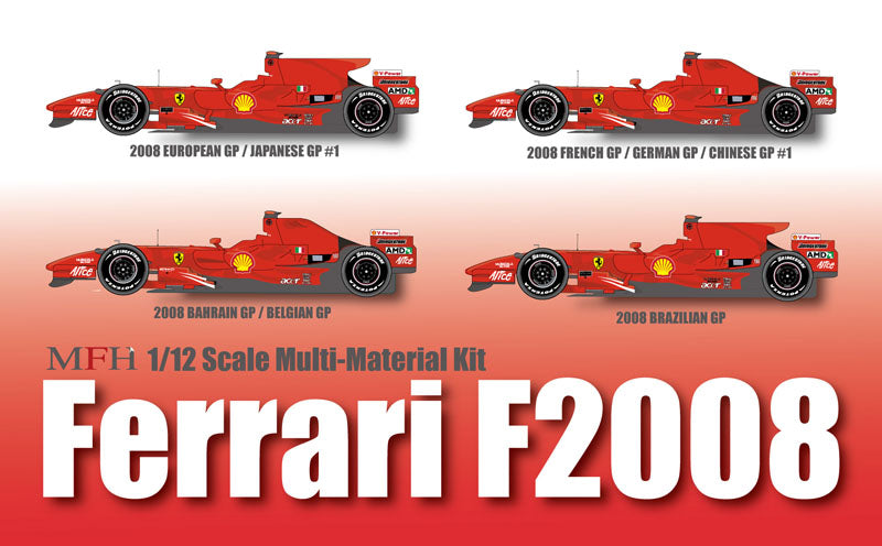 1/12 Model Factory Hiro MFH Ferrari F2008 Japan & European GP Model Ki –  ABSOLUTMODELING