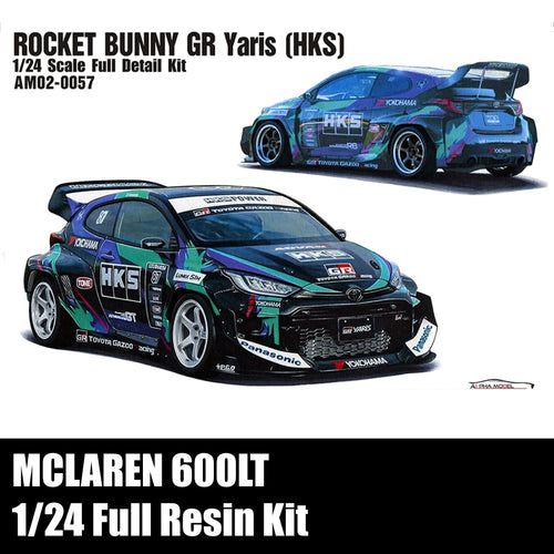 1/24 Alpha Model Rocket Bunny GR Yaris HKS Full Resin Model Kit AM02-0057