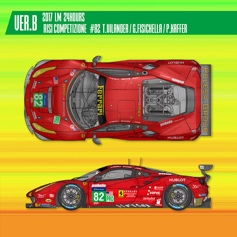 1/12 Model Factory Hiro MFH Ferrari 488 GTE LM 24Hrs Proportion