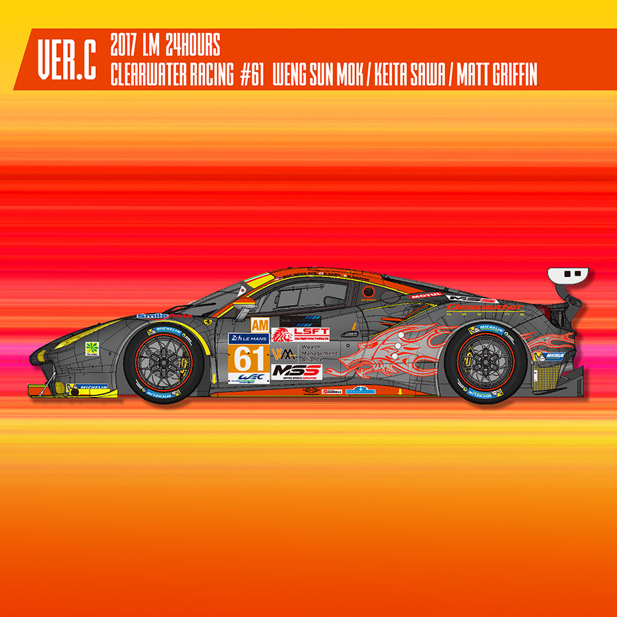 ● HIRO 1/24 Model Factory Hiro MFH Ferrari 488 GTE LM 24Hrs No.61