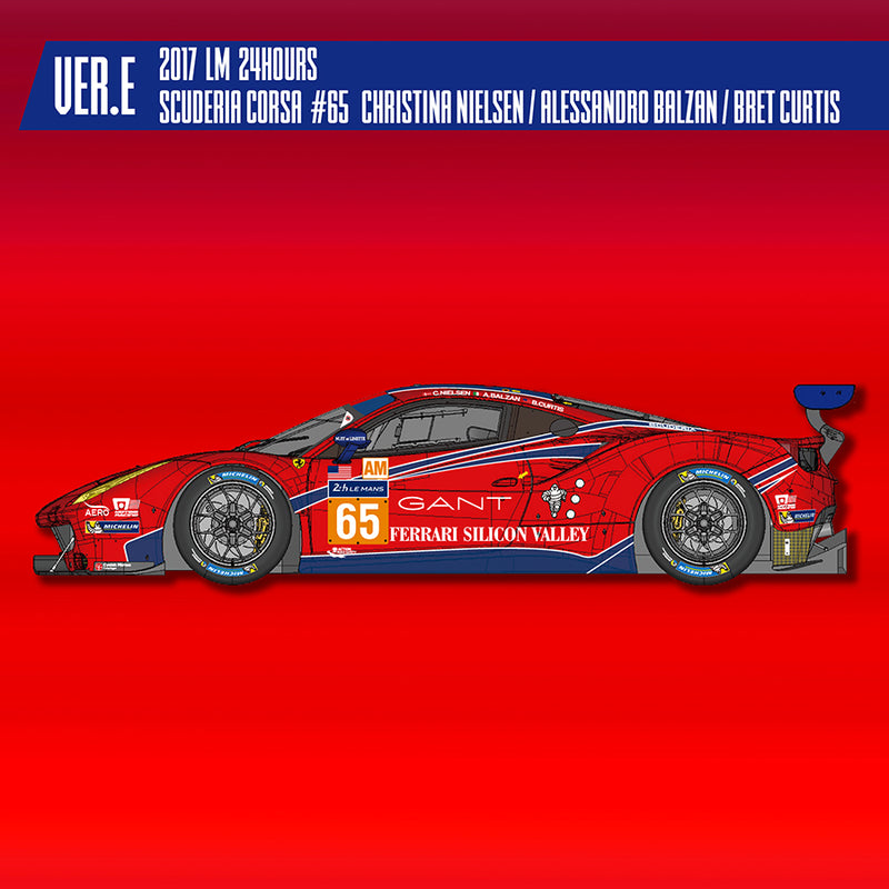 1/24 Model Factory Hiro MFH Ferrari 488 GTE LM 24Hrs No.65