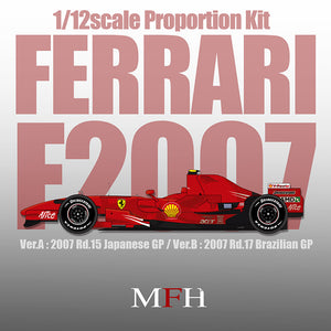 1/12 Model Factory Hiro MFH Ferrari F2007 Proportion Model Kit Version A K568