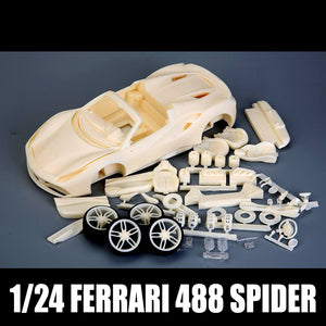 1/24 Alpha Model Ferrari 488 Spider Full Resin Model Kit AM02-0003
