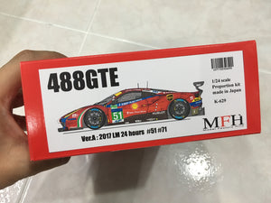 1/24 Model Factory Hiro MFH Ferrari 488 GTE LM 24Hrs No.51/71 Proportion Model Kit K629