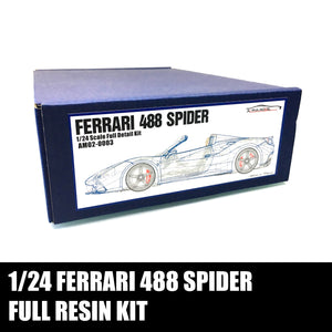 1/24 Alpha Model Ferrari 488 Spider Full Resin Model Kit AM02-0003