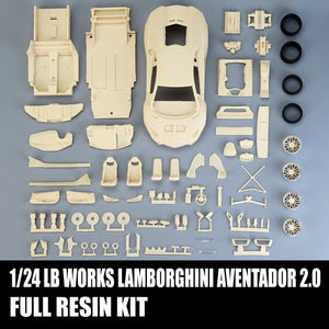 1/24 Hobby Design LB Works Lamborghini Aventador 2.0 Full Resin Model Kit